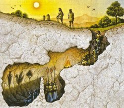 Plato's cave elaborate Meme Template