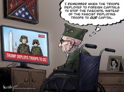 Trump Fascist Veteran military freedom Republican Meme Template