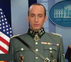 Stephen Miller Nazi uniform White Nationalist Fascist Evil Meme Template