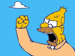 Grandpa Simpson Cloud Meme Template