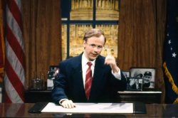 Carvey Bush Desk Meme Template