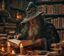 Wizard reading Meme Template