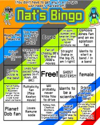 Nat's bingo updated 2 electric boogaloo Meme Template