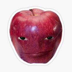 Manzana con cara Meme Template