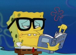 Bob esponja leyendo Meme Template