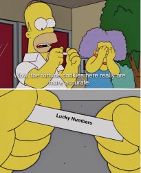 Lucky Numbers Simpsons Meme Template