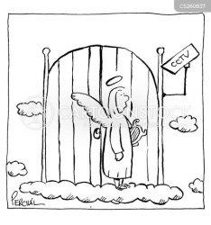 Cartoon Woman At Heaven's Gate Meme Template