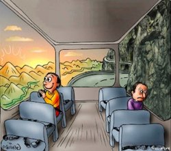 Happy Guy Sad Guy Bus Reversed Meme Template