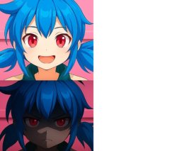 Leaflit happy, Leaflit angry Meme Template