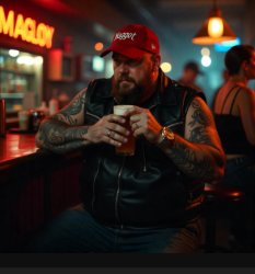 red hat maga sad drinking beer Meme Template