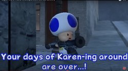 Toad with bazooka Meme Template