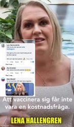 Lena Hallengren Coronavirus Vaccination Svensk Yrkesbrottsling Meme Template