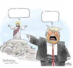 Cartoon trump hates Jesus Meme Template