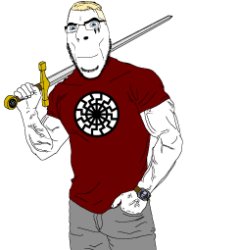 Cobson soyjak with sword Meme Template