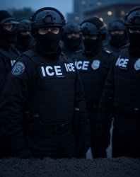 Trump's secret police force, ICE agents, militia, white national Meme Template