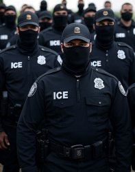 Trump ICE agent Secret Police Militia dictatorship Meme Template