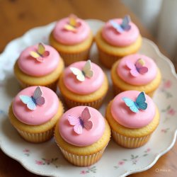 Butterfly Pink and Yellow Cupcakes Meme Template