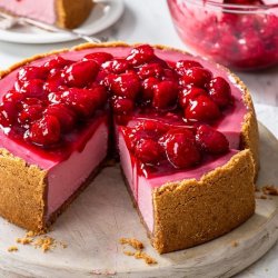 Easy Baked Raspberry Cheesecake (Gluten Free Option) Meme Template