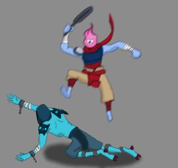 The Beheaded violently attacking Collector Meme Template