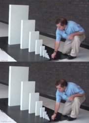 Two domino effects Meme Template