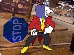 Tenna stop sign Meme Template