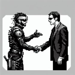 Neo From the Matrix Meets John Wick in a moment of being WOKE! Meme Template
