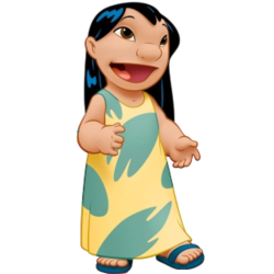 Lilo Pelekai Wearing a Yellow Dress With Green Leaves Meme Template