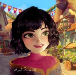 Cassandra from Tangled: The Series in CGI Meme Template