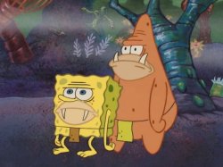 Caveman SpongeBob & Patrive Meme Template