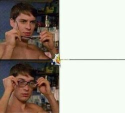 peter parker eye opening Meme Template