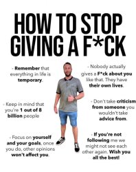 How to stop giving a fuck Meme Template