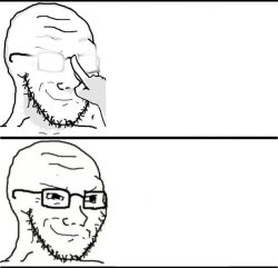 Glasses wojak duo Meme Template
