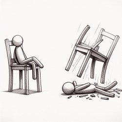 Stickman on chair - stickman not on chair Meme Template