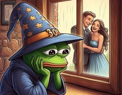 30 years old wizard Pepe Meme Template