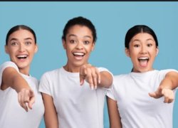 Girls pointing Meme Template
