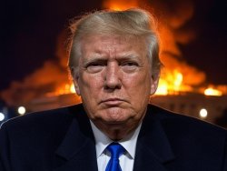 Donald Trump burning down America fire Meme Template