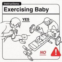 exercising baby Meme Template