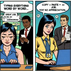 “Manager’s Appreciation Logic ?”  Left Panel (Hard worker)  Imag Meme Template
