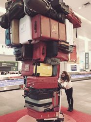 huge luggage Meme Template