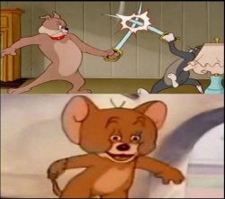 Tom and Jerry Fight Meme Template