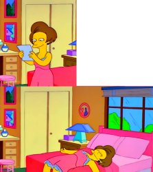 Krabappel bed Meme Template