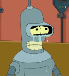 Crying Bender Meme Template