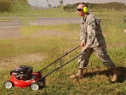 National guard lawnowing Meme Template