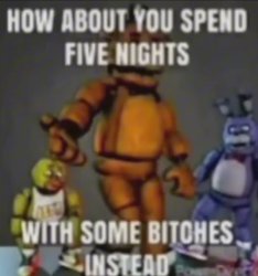 Spend Five Nights WIth Some Girls Meme Template