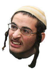 ugly angry Jew (head only, transparent) Meme Template