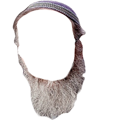 Rabbi beard & kippah transparent Meme Template