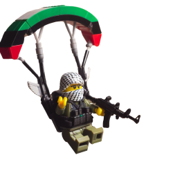 Lego Hamas parachute transparent Meme Template