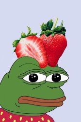 Strawberry pepe the frog Meme Template