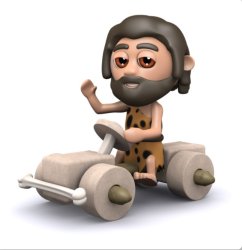 Faded caveman in car Meme Template