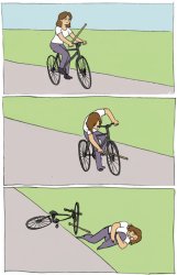Bike Fall Woman Meme Template